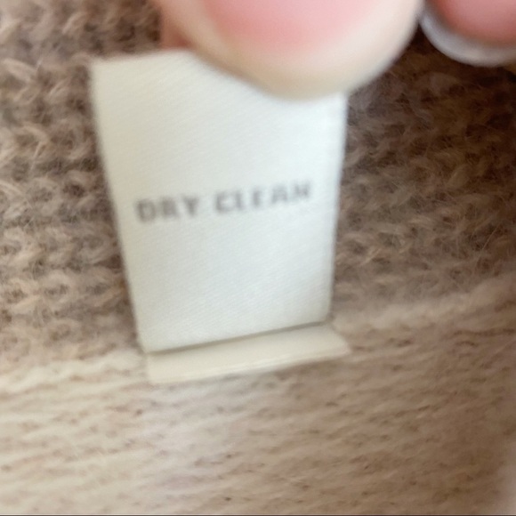 VALERIE STEVENS Angora Rabbit Hair Wool Blend Cowl Neck Stripe Cardigan Neutrals - Picture 11 of 14